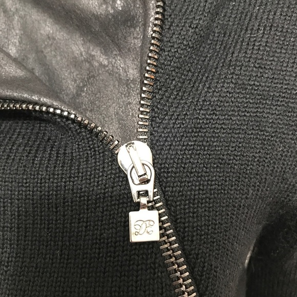 D. Exterior Asymmetrical Zip Collar Turtleneck - Picture 11 of 13